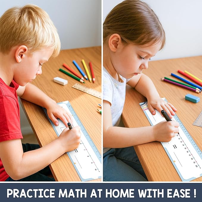 26 Pack Boho Number Line Dry Erase Boards Cards, 14"x4", Double-Sided, Math Manipulatives for Kids, Student, Kindergarten Elementary Special Education 1st Grade Classroom Must Haves