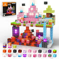 100 PCS Magnetic Blocks with Light Blocks, 1inch Light Up Rechargeable Magnetic Building Blocks for Boys Girls Ages 3+, Sensory Magnet Cubes Christmas Birthday Present Construction Toys.