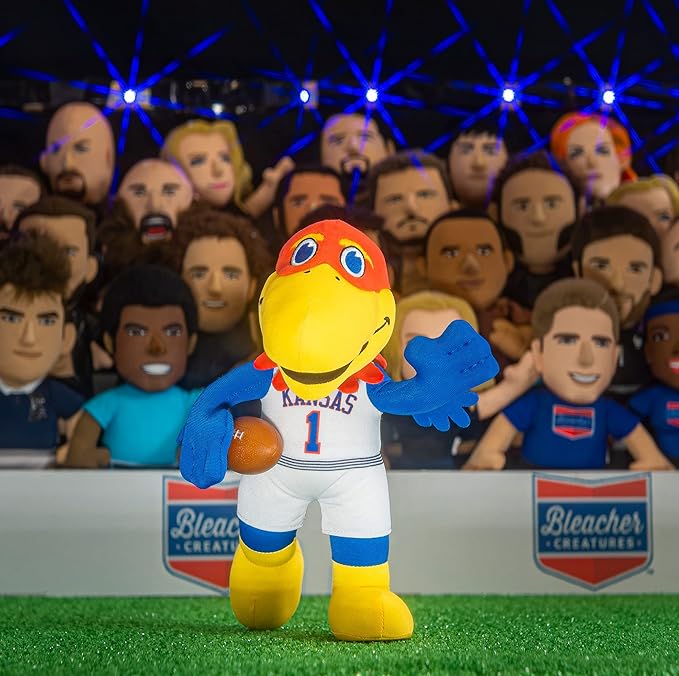 Bleacher Creatures Kansas Jayhawks Big Jay 10" Mascot Plush Figures - A Mascot for Play or Display