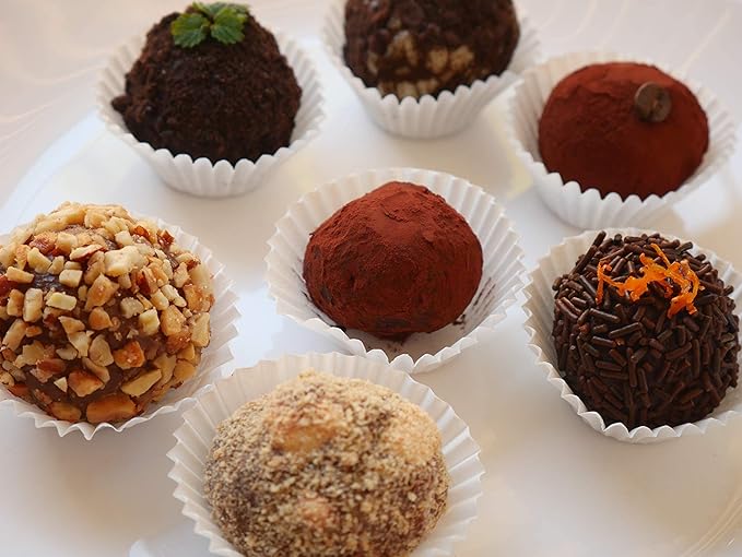 Chocolate Truffle Making Kit (Gift Idea, DIY Activity, Easy Intro to the Art of Chocolate Making). Fun for All Ages! Includes Recipes and Ingredients to make 18 Hand-Rolled Gourmet Chocolate Truffles