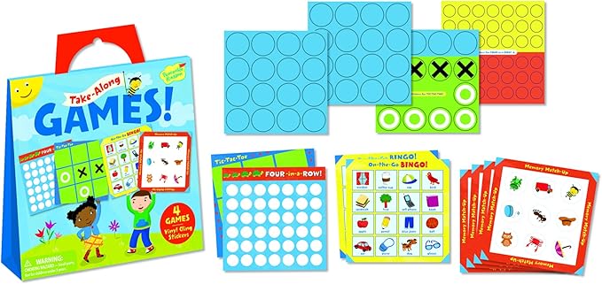 Peaceable Kingdom Take Along Games Reusable Sticker Tote