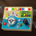 Busy Board With Led Light - Montessori Busy Board Wooden Sensory Toys for Toddlers 1 2 3 Years Old, Educational Baby Fidget Boards Toy, Creative Birthday Christmas Gifts for 1-3 2-3 3-4 Year Old Boys