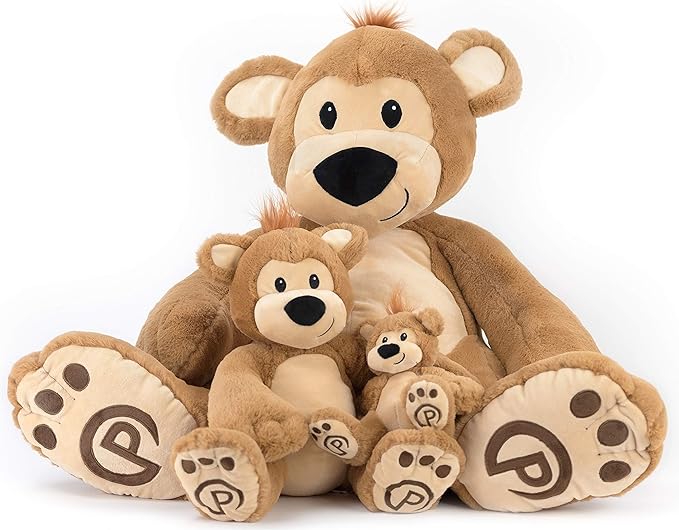 Plushible Pawley The 18" Teddy Bear Stuffed Animal - Teddy Bear Plush Toy with Embroidered Details, Soft Stuffed Toy for Babies, Toddlers & Kids, Ideal for Birthdays