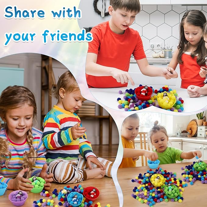 235 Pcs Jesus Sensory Bin Filler Fine Motor Toys Counting Sorting 200 Felt Pompoms 24 Mini Jesus Figures 5 Tweezers 5 Silicone Plates 1 Storage Box, for Counting Sorting Christian Gifts Fillers