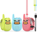 Qniglo Walkie Talkies for Kids - Rechargeable 3 Pack, Spy Toys for 4-12 Year Old Girls and Boys, Kids Walkie Talkies with FM for Outdoor Camping, Christmas and Birthday Gifts