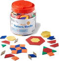 Learning Resources Plastic Pattern Blocks - Set of 250, Ages 3+, Shape Games for Preschoolers, Homeschool Supplies, Shape Manipulatives for Kids,Back to School Supplies,Teacher Supplies