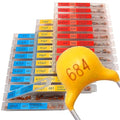 EEEEE 30 Value 900 pcs Multilayer Monolithic Ceramic Capacitor Assortment kit 10pf－10uF Individual Box Lid pf nf uf (900 pcs)