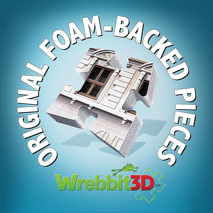 Wrebbit3D Cinema 3D Puzzle | Urbania Collection | 300 Jigsaw Puzzle Pieces | Charming and Unique Streetscape of a Small Town