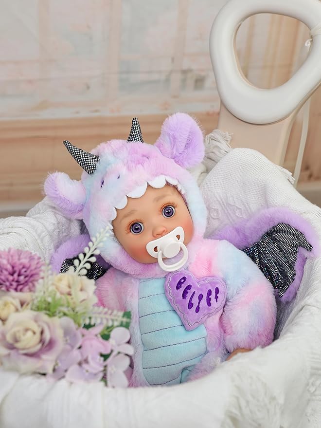 Baby Dolls, 18inch Large Realistic Cute Soft Body Real Life Baby Doll with Accessories for 3+ Year Old Girls Gifts, Pretend Play, Collection, Belief Slogan Design