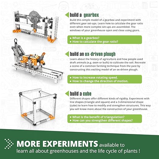 Engino- STEM Toys, Building Set for Kids 9+, Botanic Laboratory- Fully Functional Greenhouse, STEM Kit, Gift for Boys & Girls, Engineering Kit, Learning & Education Toys