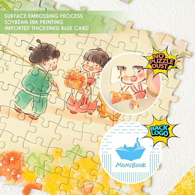 MOMIBOOK 1000 Piece Puzzle for Adults Jigsaw Puzzles of The Fragrance Here, Painting Image Wildflower Difficult Challenging Hard Impossible Puzzle Unique Funny Party Christmas Birthday Gifts