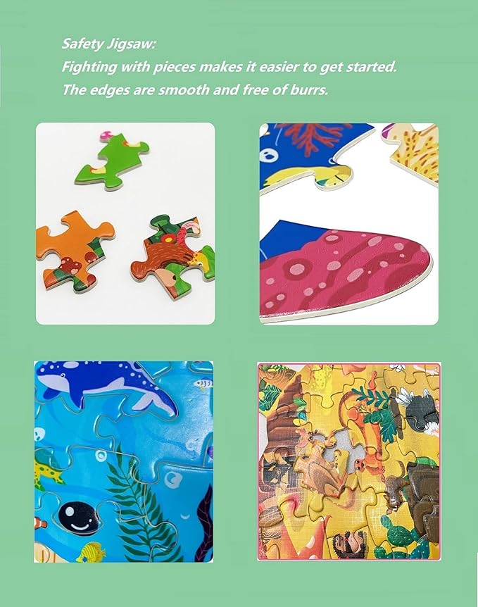 PINU Jigsaw Puzzles for Kids Ages 3-5, 6-8, 8-10, Children Colorful Fun Animal Shaped Puzzle Learning Educational Toys Gifts Games for Boys and Girls (Koala-96 PCS)