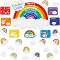 Tatuo 69 Pcs Calming Corner Posters Calm Down Cloud Mini Bulletin Board Set Calming Corner Supplies Rainbow Cloud Cutouts Classroom Decor for Back to School Kids Educational Learning Activities