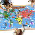Gatherfun World Map Giant Coloring Poster - 31.5x 72 Inches - Versatile Classroom Wall Décor & Birthday Activity - World Map Poster or Table Cover for School Parties and Special Events