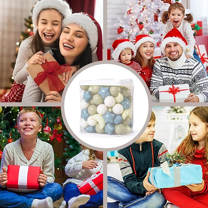 GOGOSO Ball Pit Balls Stars Moon Shapes Plastic Pitballs for Toddler Play Tent Baby Photo Props Kids Pool Water Toys Kiddie Pool Party Decor, Cream Blue+Yellow+Green+White,100PCS