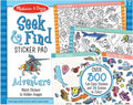 Melissa & Doug Seek and Find Sticker Pad – Adventure (400+ Stickers, 14 Scenes to Color) Search and Find Sticker Pads, Arts and Crafts Activity for Kids Ages 4+ - FSC-Certified Materials
