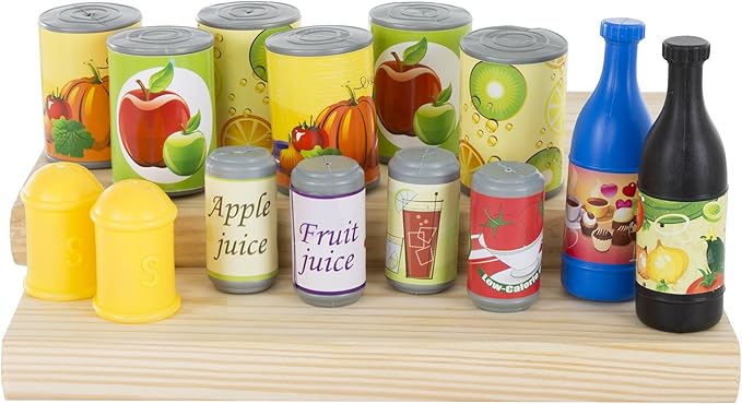 Pretend Play Assorted Food Set - Fresh, Boxed and Canned Food by Hey! Play!