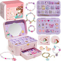 ROOCHKD Charm Bracelet Making Kit Girls Toys, DIY Jewelry Making Crafts and Decorations, Art Supplies Class Activity for Kids Birthday Exchange Christmas Gifts Party Favors