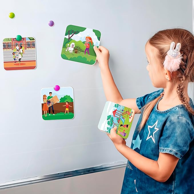 QUOKKA Sequence Speech Therapy Toys for Toddlers 3-4 - Autism Learning Materials for Kids 5-7 - Create a Story Cards Sentence Building - ABA Therapy Social Skills - Storytelling Picture Game