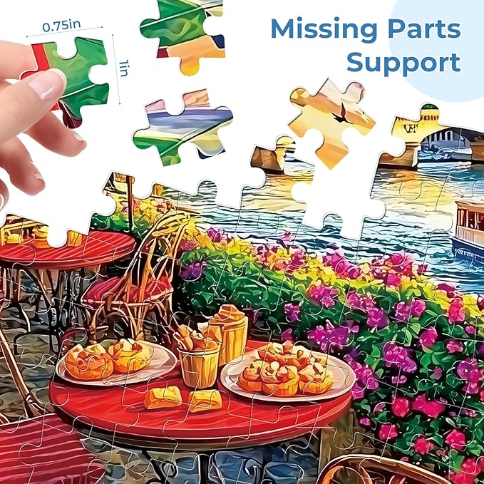 Puzzles for Adults 500 Pieces,Eiffel Tower Paris & Ship Puzzle for Adult,Recycled Cardboar Jigsaw Puzzles 500 Pieces for Kids Adults Seniors,Puzzles for Family Game Nights, 20.5 x 15 in