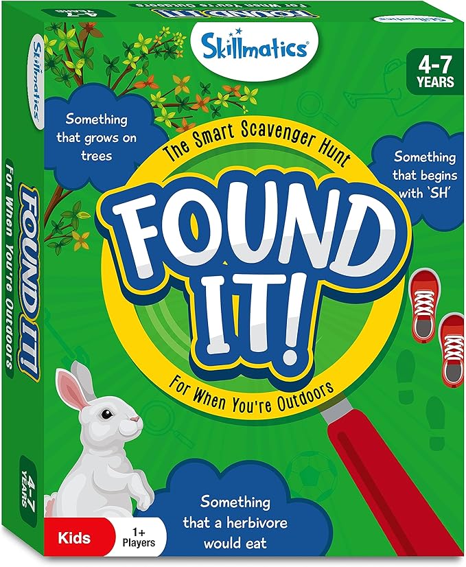 Skillmatics Outdoor Scavenger Hunt Card Game - Found It, Learning Toys, Educational, Gifts for Kids, Boys, Girls and Families, for Ages 4, 5, 6, 7, Perfect for Home, School, Playdates