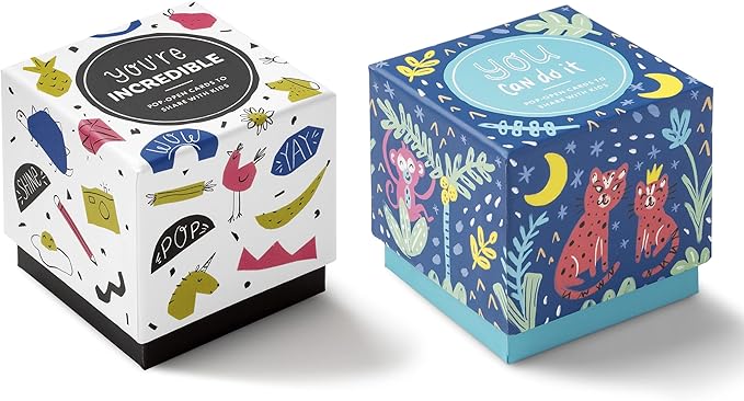 Compendium ThoughtFulls for Kids – 2 Pack of You're Incredible, You Can Do It – 60 Pop-Open Cards to Share with Kids, Each with a Different Inspiring Message Inside