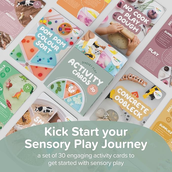 Inspire My PLAY - 30 x Sensory Play Activity Cards - Inspiration for Creative Play Activities - Sensory Cards for Toddler Learning