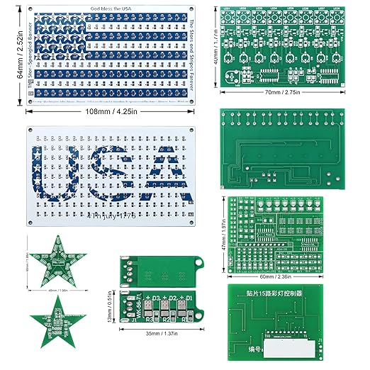 5in1 DIY Soldering practice Kit! Includes Small USA Flag, Star LED, USB Night Light, 15Way Flow & Drip Lights. SMD/SMT projects, ideal for beginners.This exercise kit can unleash your creativity