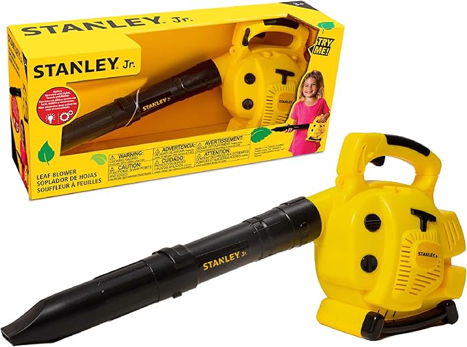 Red Toolbox Stanley Jr. Battery-Operated Blower: Safe and Fun Outdoor Adventure for Kids Ages 3 and Up