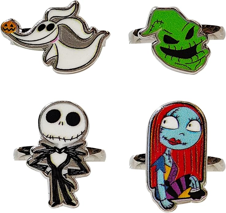 LUV HER Kids Jewelry: 4-Piece Adjustable Rings for Girls, Ring Sets with metal charm Fashion Girls Jewelry Ages 4+