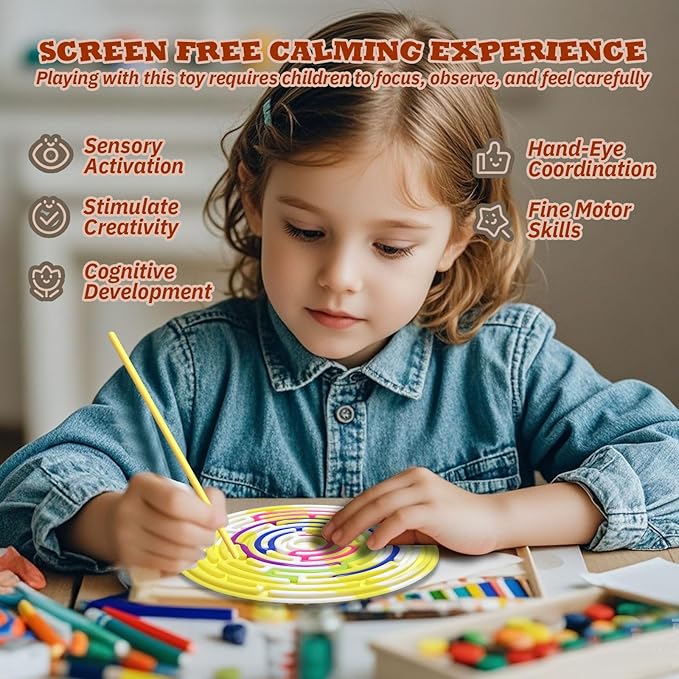 Sensory Activity Board for Kids 3 & Adults, Silicone Fidget Toy for ADHD & Autism, Travel Bag & 12 Strings: an Effective Stress Anxiety Calming Solution