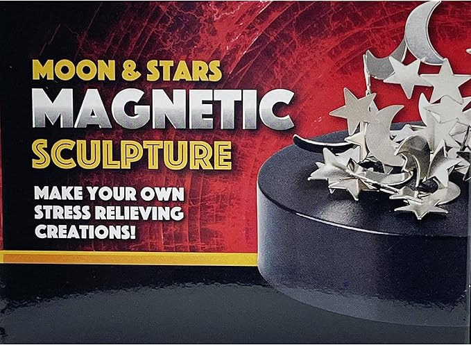 The Dreidel Company Magnetic Sculpture Building Blocks, Create Your Own Masterpiece, Development and Stress Relief, 3.5" Inch (Moon & Stars)