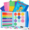 Magnetic Fraction Educational Puzzle, 110 Pcs Magnetic Fraction Puzzle for Kids, Magnetic Fraction Tiles & Fraction Circles, Fractions Manipulatives Learning Games for Elementary School