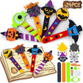24 Piece Halloween Crafts for Kids Ages 4-8, DIY Bookmark Craft Bulk for Party Favors & Classroom Rewards