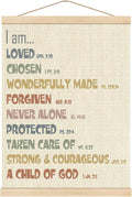 Boat Wades Christian Bible Affirmations Wooden Poster Hangers 12x16 Inch,Inspirational Gifts Poster Hanger Frame,Positive Bible Verse Boys Girls Kids Room Wall Art Decor