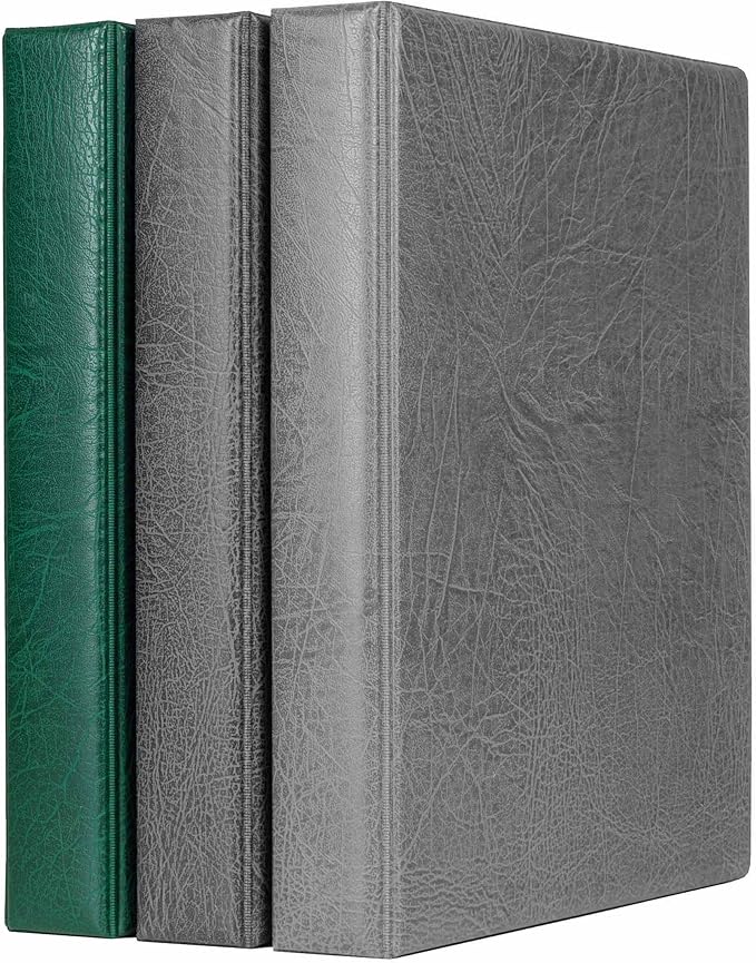 Lighthouse - Coin Album Set with ENCAP 5 Pages for Quadrum Snaplocks, Fits 100 2"x2" Coin Holders - Green
