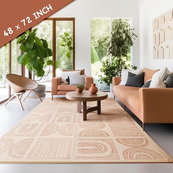 Extra Large Baby Play Mat - 4FT x 6FT Foam Puzzle Floor Mat for Kids & Toddlers (Semicircle Pattern)