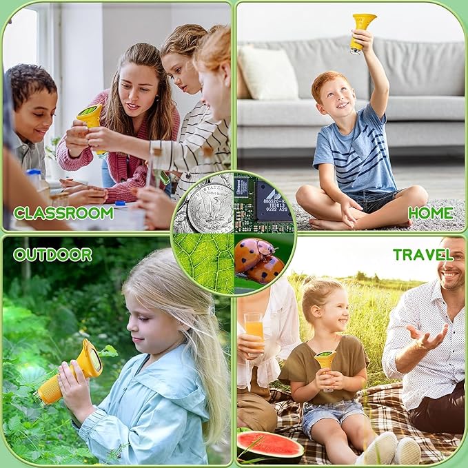Kids Microscope - Ashfly 1000X Portable Microscope for Kids, Photo & Video Miniscope Pocket Microscope Gifts, 2'' Digital Screen | Ideal for Boys Girls Age 3-12