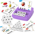 Matching Letter Games,Learning Educational Toys 2 in 1, Numerical Equality Games,Alphabet Spelling Reading Flash Cards,Early Education Gift Toys for 3,4,5,6,7 Year Olds (Purple)