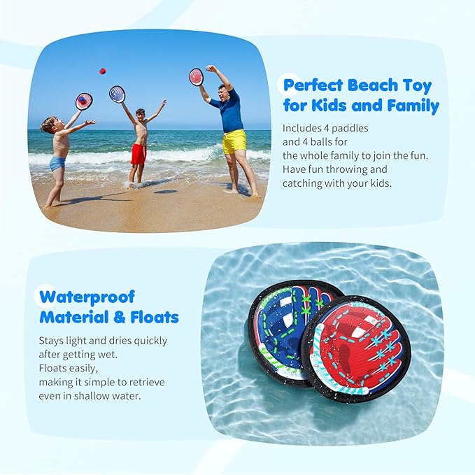 Playzap Toss and Catch Ball Set - Ultra Soft & Safe Toddler Baseball Gloves Designed for Pain-Free - Kids Games Toys Indoor Outdoor - Great for Yard Beach Pool - Gift for Boys Girls 2-4 5-7 8-10 Years