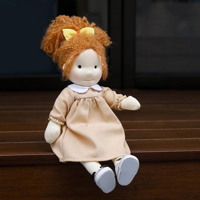 BlissfulPixie Waldorf Handmade Rag Doll - Personalized Collectors Plush for Kids Birthday Present With Beautiful Present Box-Ada 12"
