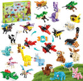 24 Pack Party Favors for Kids, 72 Kinds of Animals Building Block Sets, Small Building Bricks Toy for Goodie Bags Stuffer Classroom Prizes, Christmas Birthday Gift for Boys Girls Ages 6-12