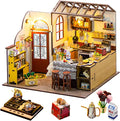 Miniature House Kit – Peta’s Kitchen, DIY Dollhouse with Furniture & LED, Wooden Tiny House Craft Gift for Adults Women Teens