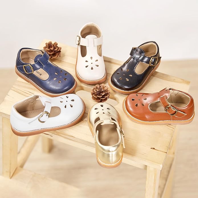 Felix & Flora Toddler Little Girl Mary Jane Dress Shoes - Ballet Flats for Girl Party School Shoes