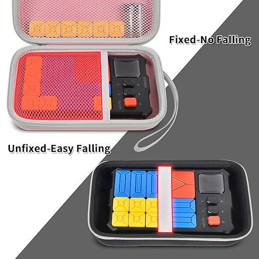 casmilee Case Compatible with Giiker Super Slide Brain Games, Brain Teaser Puzzles Organizer Storage Bag, Flow Slider Puzzle Game Holder (Pink)