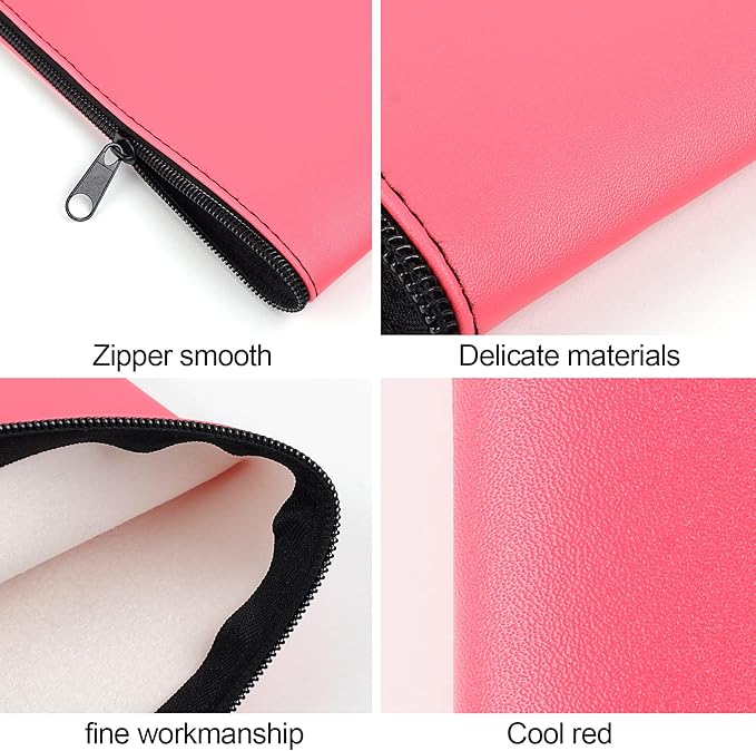 2 Pieces Money Bags with Zipper, 11x6.1 inch Money Pouch, Bank Bag, Cash Bag, Check Wallet, Cosmetics(peach)