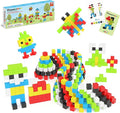 PicassoTiles 100pcs 0.5” Pixel Magnetic Puzzle Cube Mix & Match Cubes Sensory Toys STEAM Education Learning Building Block Magnets Children Construction Toy Set Stacking Magnet Creative Kit PMC100