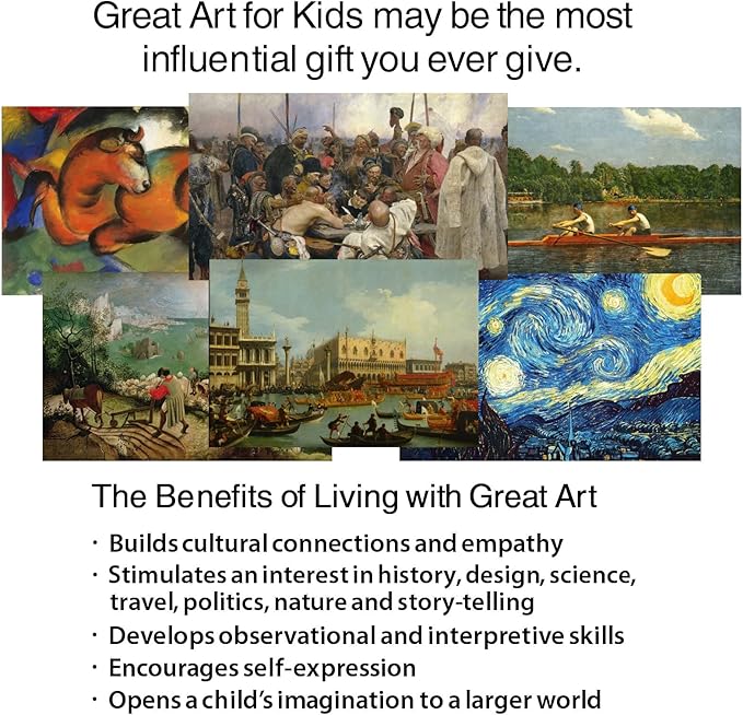 BillionDollarArtGallery® Great Art for Kids Transforms your TV Into Wall Art for Children | Over 500 of Historic & Beautiful Paintings | Art Education | Teachers Gift | Student Gifts | Art TV