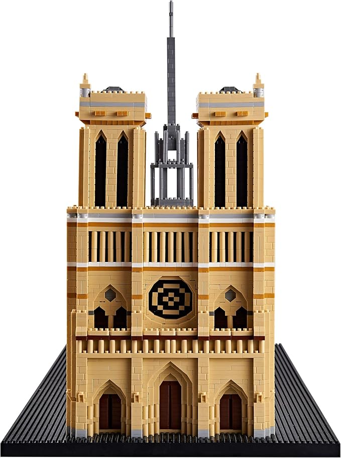 World Famous Architecture Micro Building Blocks Set Notre Dame De Paris 7380 PCS, Creative DIY Big Model Kit for Adults or Teens Ages of 14+