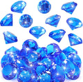 Zomiboo 16 Pcs Acrylic Diamond Large Gems Pirate Round Treasure Toy Gems Treasure Round Gemstones Acrylic Diamond Shaped Gemstones for Home Table Vase Fillers Party Decor (Blue)
